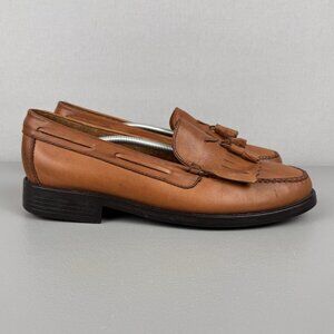 Bass Weejuns Marietta ll Tassel Loafers Leather Shoes Womens 11 M Tan 3242-261